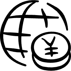 Currency Yen  International Icon from Freehand Set