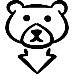 Saving Bear Market Decrease Icon from Freehand Set