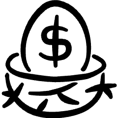 Saving Money Egg Icon from Freehand Set