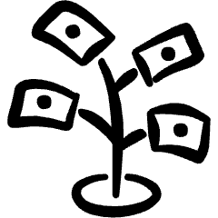 Saving Money Seedling Icon from Freehand Set