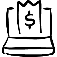 Modern Payment Online Bill Icon from Freehand Set