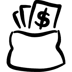 Money Bags Icon from Freehand Set