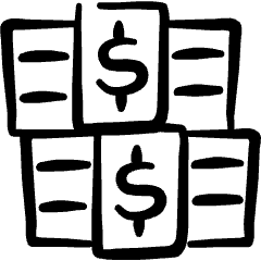 Money Cash Bill Stack Icon from Freehand Set