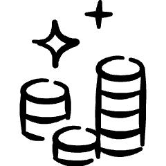 Money Coin Stack Icon from Freehand Set