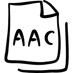 Audio File Aac Icon from Freehand Set