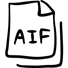 Audio File Aif Icon from Freehand Set