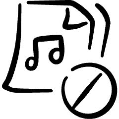 Audio File Disable Icon from Freehand Set