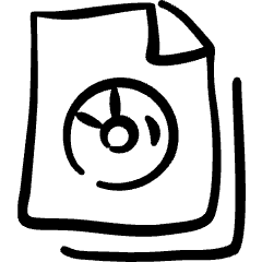 Audio File Disk Icon from Freehand Set