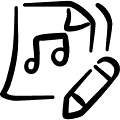 Audio File Edit Icon from Freehand Set