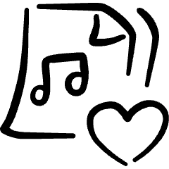 Audio File Favorite Heart Icon from Freehand Set