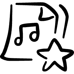 Audio File Favorite Star Icon from Freehand Set