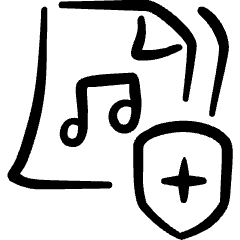 Audio File Information Icon from Freehand Set