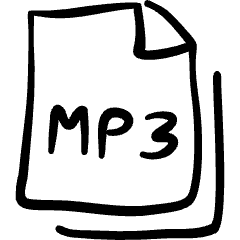 Audio File Mp3 Icon from Freehand Set