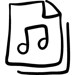 Audio File Note Icon from Freehand Set