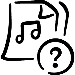 Audio File Question Icon from Freehand Set