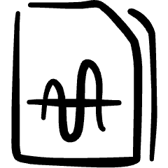 Audio File Sound Wave Icon from Freehand Set