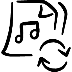 Audio File Sync Icon from Freehand Set