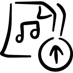 Audio File Upload Icon from Freehand Set