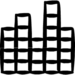Equalizer Bar Graph Icon from Freehand Set