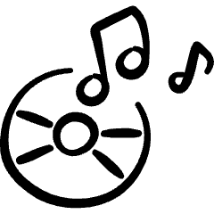 Cd Disc Listen Icon from Freehand Set