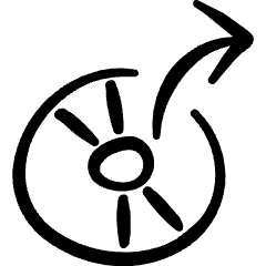 Cd Disc Shared Icon from Freehand Set