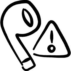 Earpods Attention Icon from Freehand Set