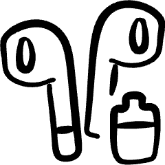 Earpods Battery Low Icon from Freehand Set