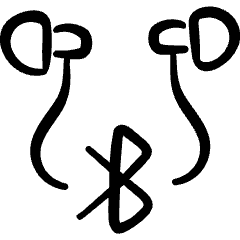 Earpods Bluetooth Icon from Freehand Set