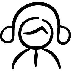 Headphones Man Icon from Freehand Set