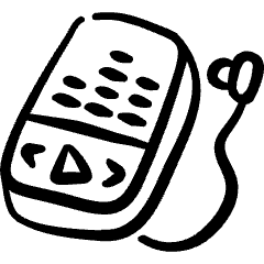 Digital Player Mp3 Icon from Freehand Set