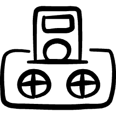 Digital Player Phone Speaker Icon from Freehand Set