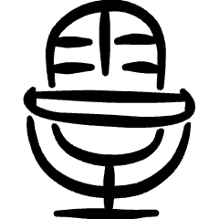 Microphone Podcast Icon from Freehand Set