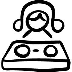 Modern Music Dj Icon from Freehand Set