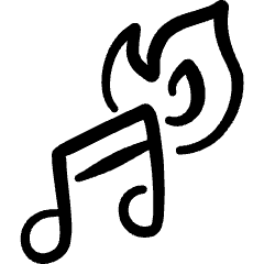 Music Genre Hot Hit Icon from Freehand Set