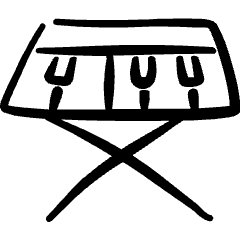 Instrument Electronic Keyboard Icon from Freehand Set