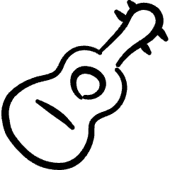 Instrument Guitar Icon from Freehand Set