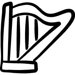 Instrument Harp Icon from Freehand Set