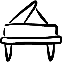 Instrument Piano 1 Icon from Freehand Set