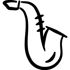 Instrument Saxophone Icon from Freehand Set
