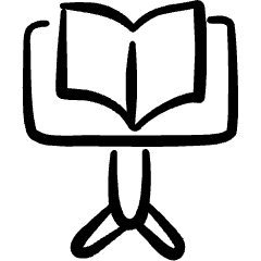 Music Book Note Icon from Freehand Set