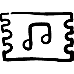 Music Concert Ticket Icon from Freehand Set