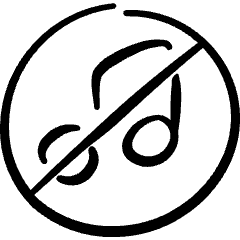 Music Note Circle Block 2 Icon from Freehand Set