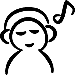 Music User Listening Icon from Freehand Set