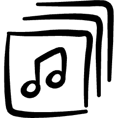 Playlist Album Icon from Freehand Set