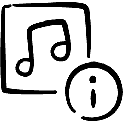 Playlist Information Icon from Freehand Set