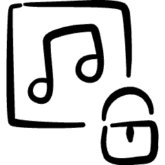 Playlist Lock Icon from Freehand Set