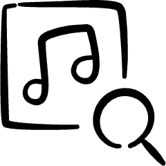 Playlist Search Icon from Freehand Set
