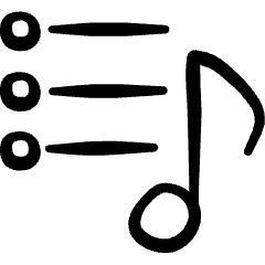 Playlist Songs Icon from Freehand Set