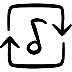 Playlist Square Sync Icon from Freehand Set