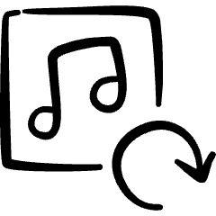 Playlist Sync Icon from Freehand Set